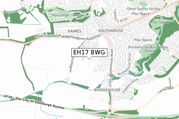 EH17 8WG map - small scale - OS Open Zoomstack (Ordnance Survey)