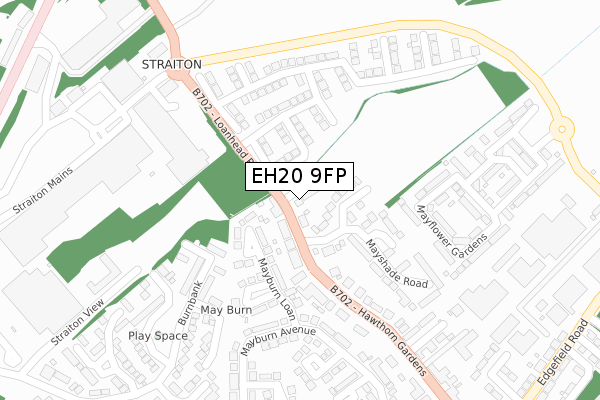 EH20 9FP map - large scale - OS Open Zoomstack (Ordnance Survey)