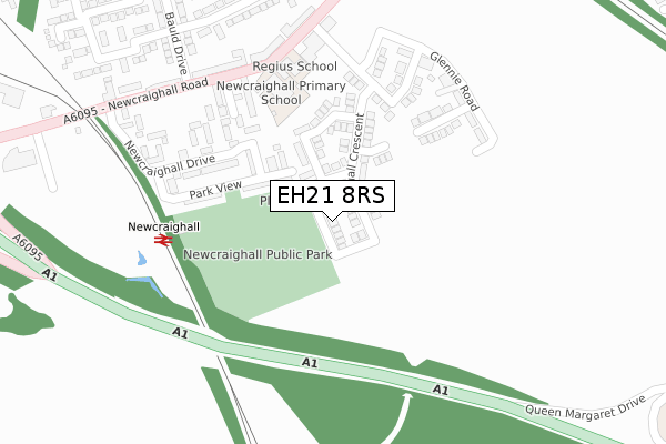 EH21 8RS map - large scale - OS Open Zoomstack (Ordnance Survey)