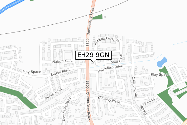 EH29 9GN map - large scale - OS Open Zoomstack (Ordnance Survey)