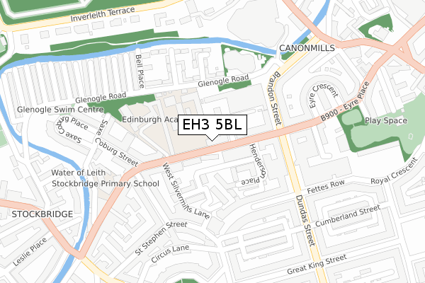 EH3 5BL map - large scale - OS Open Zoomstack (Ordnance Survey)