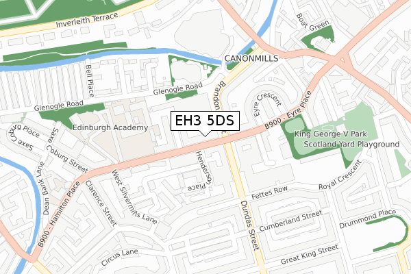 EH3 5DS map - large scale - OS Open Zoomstack (Ordnance Survey)