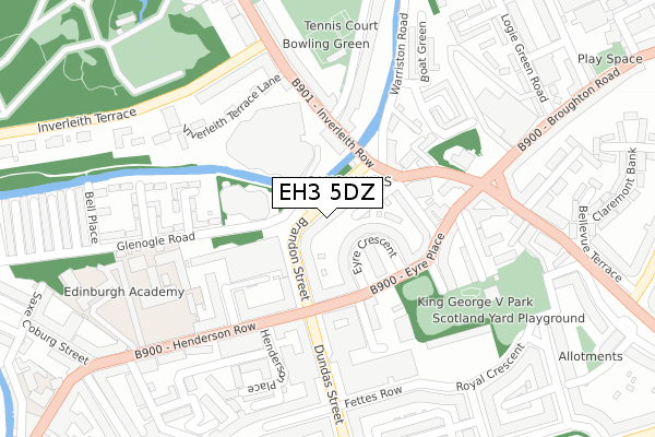 EH3 5DZ map - large scale - OS Open Zoomstack (Ordnance Survey)