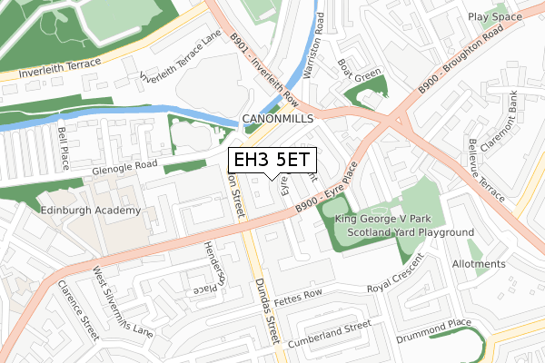 EH3 5ET map - large scale - OS Open Zoomstack (Ordnance Survey)