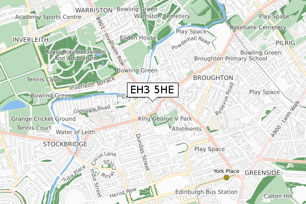 EH3 5HE map - small scale - OS Open Zoomstack (Ordnance Survey)