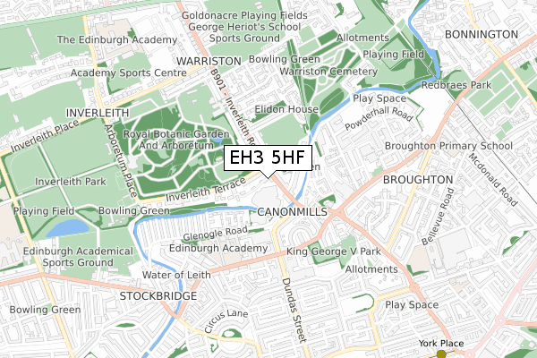 EH3 5HF map - small scale - OS Open Zoomstack (Ordnance Survey)