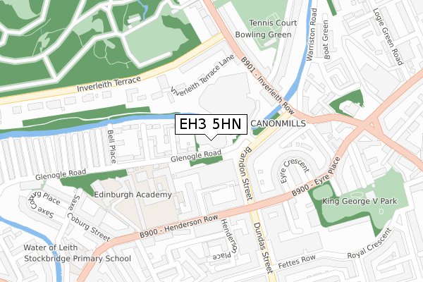 EH3 5HN map - large scale - OS Open Zoomstack (Ordnance Survey)