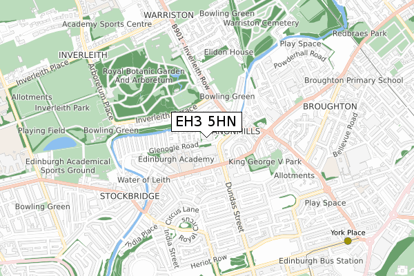 EH3 5HN map - small scale - OS Open Zoomstack (Ordnance Survey)