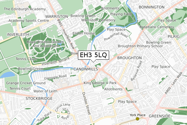 EH3 5LQ map - small scale - OS Open Zoomstack (Ordnance Survey)