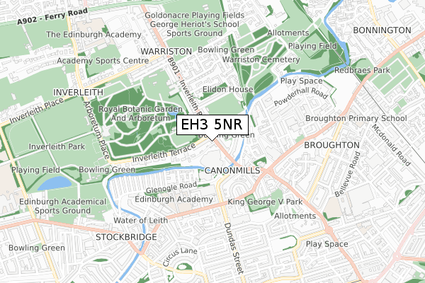 EH3 5NR map - small scale - OS Open Zoomstack (Ordnance Survey)