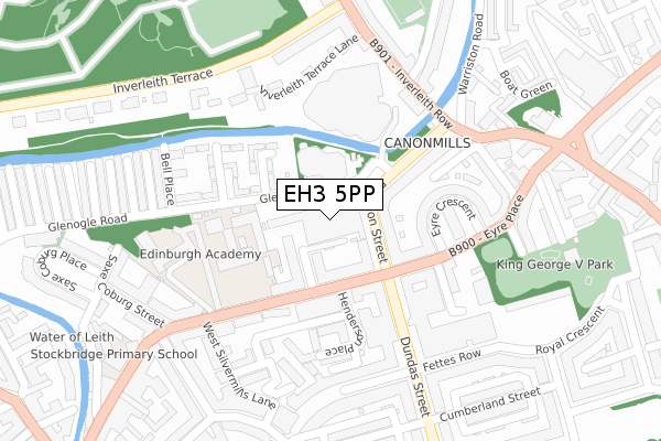 EH3 5PP map - large scale - OS Open Zoomstack (Ordnance Survey)