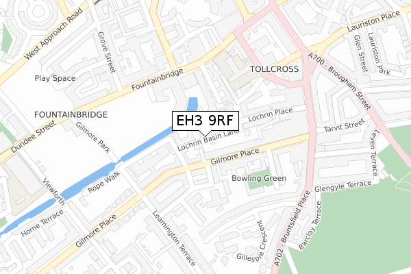 EH3 9RF map - large scale - OS Open Zoomstack (Ordnance Survey)