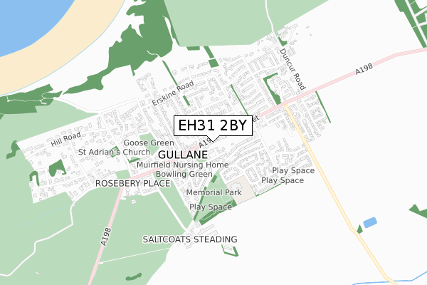 EH31 2BY map - small scale - OS Open Zoomstack (Ordnance Survey)
