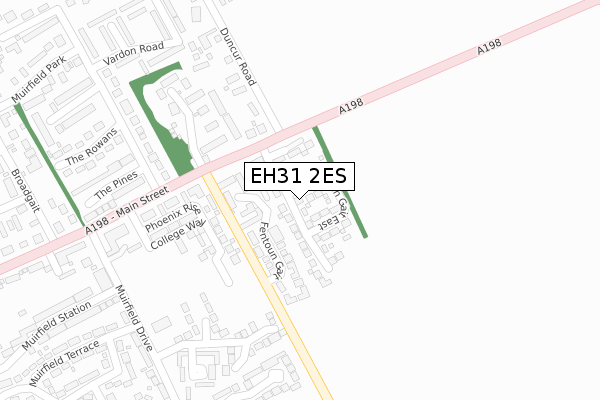 EH31 2ES map - large scale - OS Open Zoomstack (Ordnance Survey)