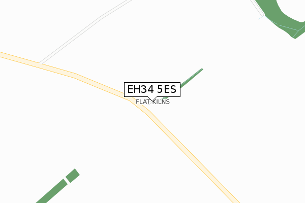 EH34 5ES map - large scale - OS Open Zoomstack (Ordnance Survey)