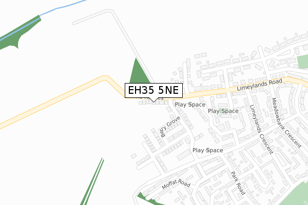 EH35 5NE map - large scale - OS Open Zoomstack (Ordnance Survey)