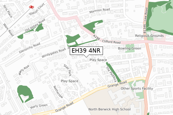 EH39 4NR map - large scale - OS Open Zoomstack (Ordnance Survey)