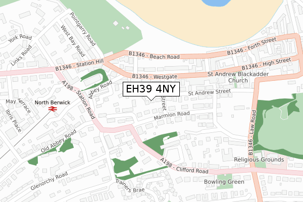 EH39 4NY map - large scale - OS Open Zoomstack (Ordnance Survey)