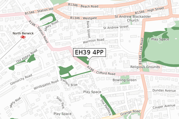 EH39 4PP map - large scale - OS Open Zoomstack (Ordnance Survey)