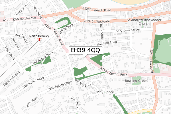 EH39 4QQ map - large scale - OS Open Zoomstack (Ordnance Survey)