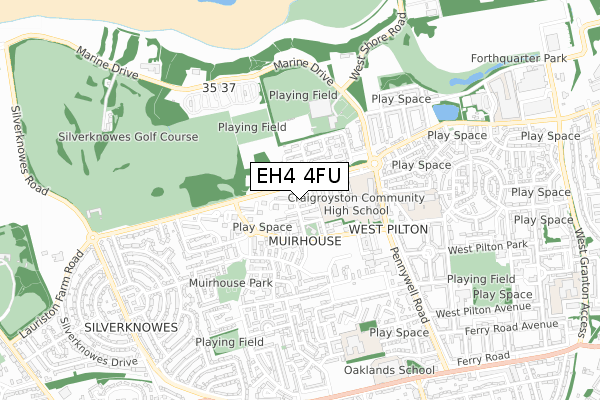 EH4 4FU map - small scale - OS Open Zoomstack (Ordnance Survey)