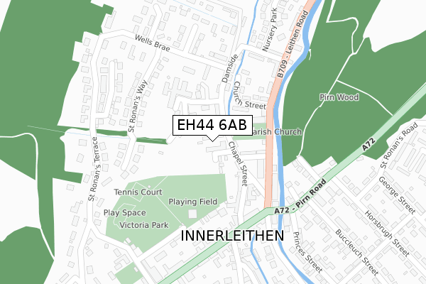 EH44 6AB map - large scale - OS Open Zoomstack (Ordnance Survey)