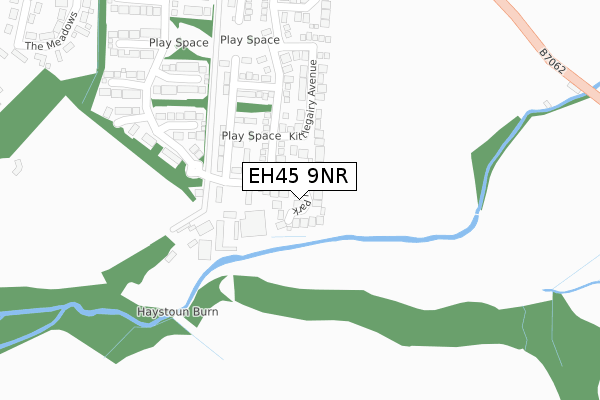 EH45 9NR map - large scale - OS Open Zoomstack (Ordnance Survey)