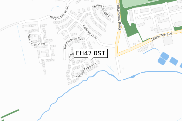 EH47 0ST map - large scale - OS Open Zoomstack (Ordnance Survey)