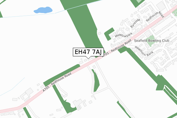 EH47 7AJ map - large scale - OS Open Zoomstack (Ordnance Survey)