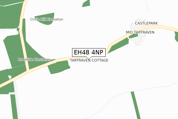 EH48 4NP map - large scale - OS Open Zoomstack (Ordnance Survey)