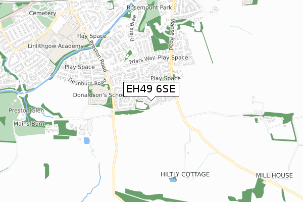 EH49 6SE map - small scale - OS Open Zoomstack (Ordnance Survey)