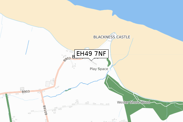 EH49 7NF map - small scale - OS Open Zoomstack (Ordnance Survey)