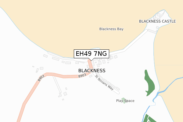 EH49 7NG map - large scale - OS Open Zoomstack (Ordnance Survey)