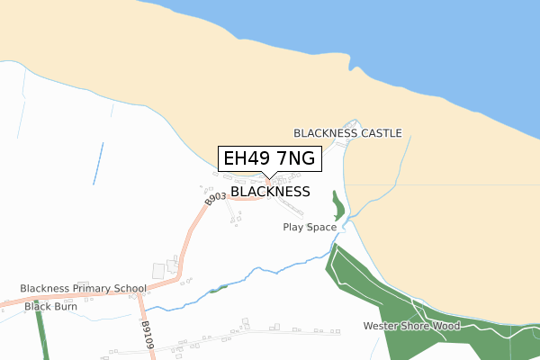 EH49 7NG map - small scale - OS Open Zoomstack (Ordnance Survey)