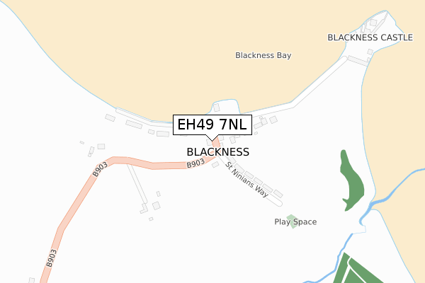 EH49 7NL map - large scale - OS Open Zoomstack (Ordnance Survey)