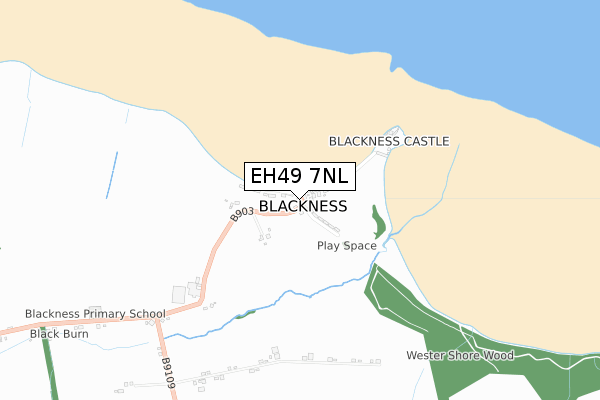 EH49 7NL map - small scale - OS Open Zoomstack (Ordnance Survey)