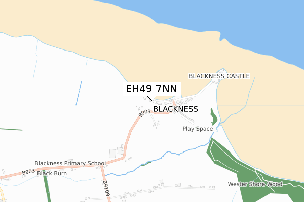 EH49 7NN map - small scale - OS Open Zoomstack (Ordnance Survey)