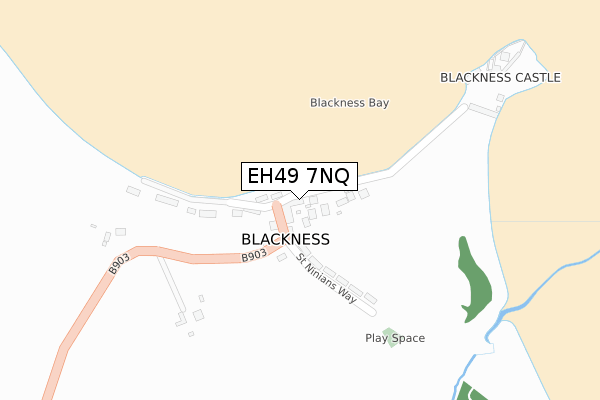 EH49 7NQ map - large scale - OS Open Zoomstack (Ordnance Survey)