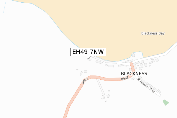 EH49 7NW map - large scale - OS Open Zoomstack (Ordnance Survey)