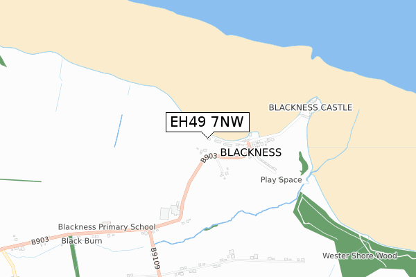 EH49 7NW map - small scale - OS Open Zoomstack (Ordnance Survey)