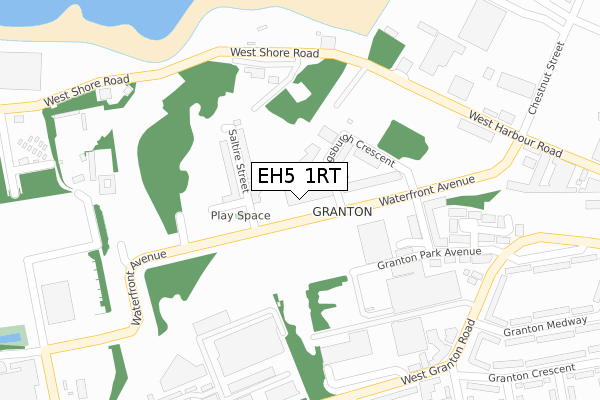 EH5 1RT map - large scale - OS Open Zoomstack (Ordnance Survey)