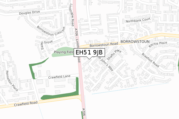 EH51 9JB map - large scale - OS Open Zoomstack (Ordnance Survey)