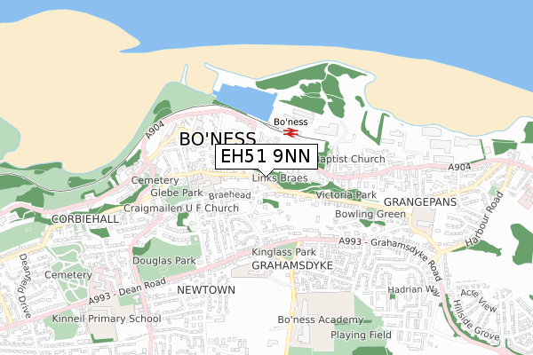 EH51 9NN map - small scale - OS Open Zoomstack (Ordnance Survey)