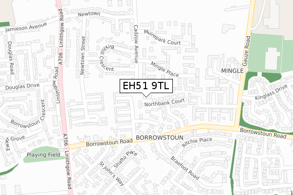 EH51 9TL map - large scale - OS Open Zoomstack (Ordnance Survey)