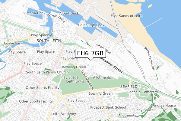 EH6 7GB map - small scale - OS Open Zoomstack (Ordnance Survey)