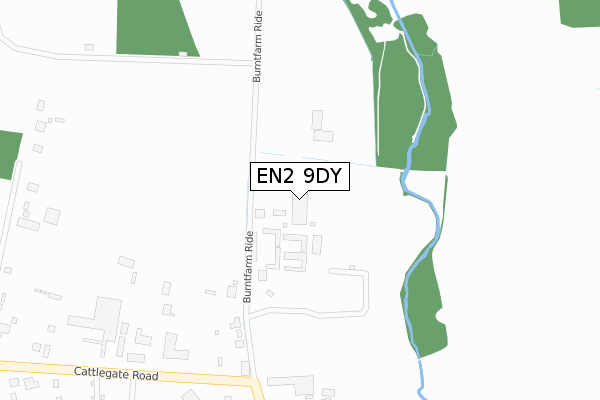 EN2 9DY map - large scale - OS Open Zoomstack (Ordnance Survey)