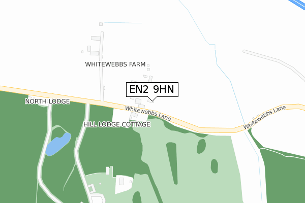 EN2 9HN map - large scale - OS Open Zoomstack (Ordnance Survey)