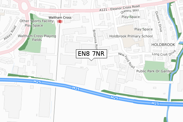 EN8 7NR map - large scale - OS Open Zoomstack (Ordnance Survey)