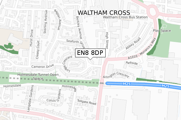 EN8 8DP map - large scale - OS Open Zoomstack (Ordnance Survey)