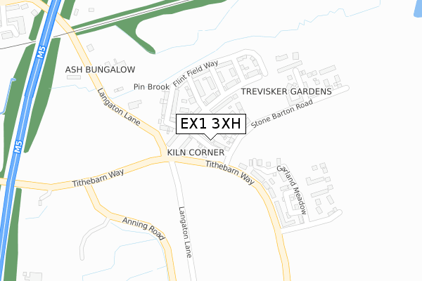 EX1 3XH map - large scale - OS Open Zoomstack (Ordnance Survey)